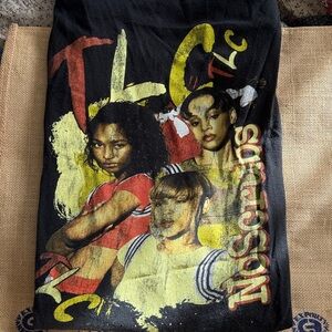No Scrubs TLC Black Tee with Colorful Graphic